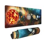 Galaxy Mouse Pad Big Gaming Mouse Pad Long Large Mouse Mat Full Desk Pad XXL Extended Mousepad XL Stitched Edges Non-Slip Rubber Base Gamer Keyboard Mice Pad for Laptop Computer PC 31.5×11.8 Inches