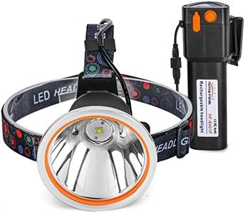Hunting friends Coon Hunting Lights High Power Rechargeable Headlamp LED Head Flashlight Waterproof Headlight for Fishing Hunting Camping (White Light)