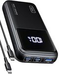 INIU 65W 20000mAh Portable Charger for Laptop & Phone, Power Bank with PD QC Fast Charging (USB-C in/Out) - High Capacity Electronics Battery Pack for iPad, Samsung, Travel, Camping, Hiking