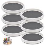 Set of 6, 10 Inch Non-Skid Lazy Susan Turntable, Lazy Susan Organizer for Cabinet, Pantry Organization, Kitchen Storage, Bathroom Sink Cabinet, Refrigerator, Countertop, Spice Rack (6 Pack 10 in)