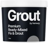 Hemway Ready Mixed Fix and Grout (Grey) Flooring Wall Tile Grout Adhesive, Anti-Mould and Fade Resistant, Kitchen, Bathrooms, Mosaics and Ceramics 4.5Kg / 2.5L