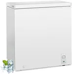 Antarctic Star 7.0 Cu. ft Chest Freezer 6.8℉to -4℉ Free Standing Top open Door Compact Freezer with Adjustable Temperature Defrost Water Drain/Power Saving White
