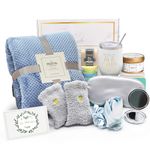 Suhctuptx Get Well Soon Gifts, 13 Pcs Care Package Gift Feel Better Basket Warm After Surgery Recovery Encouragement Gift Thinking of You Box with Blanket Coffee Tumbler for Women Friends Female