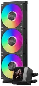 PCCOOLER CPS DC360 Pro ARGB Display AIO 360mm Liquid Cooler, High Capacity Radiator, 2.4 Inch IPS Display, 400mm ARGB Water Cooling, High Performance F5 R120 OC Fan (Black)