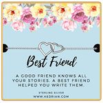 KEDRIAN Best Friend Bracelet, 925 Sterling Silver, Friendship Bracelet, Best Friends Bracelets, Friend Gifts For Adult Women, Friendship Gifts For Women, To My Best Friend Bracelet, Birthday, Christmas