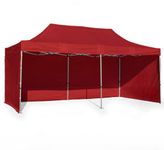 BEYOND SKY Outdoor Tent/Gazebo Tent 10x20ft Pop Up Canopy Portable & Foldable Gazebo for Outdoor Advertisement, Wedding & Camping 3 Open/Close Side Covers| Heavy Duty Lawn & Garden Canopy Tent 50Kg