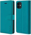 TOHULLE Case for iPhone 11, Premium PU Leather Wallet Case with Card Holder Kickstand Magnetic Closure Shockproof Flip Folio Case Cover for iPhone 11 (6.1 Inch) - Blue