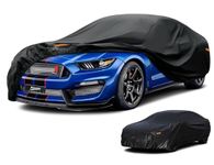 Kayme 7 Layers Car Cover Waterproof All Weather for Automobiles, Outdoor Full Coupe Cover Rain Sun UV Protection, Universal Fit for Ford Mustang, Chevy Camaro, Jaguar XK, XKR, Etc. (186-193 inch)