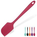 35.6cm Extra Large Silicone Spatula: U-Taste 315℃ Heat Resistant Long Flexible Rubber Bowl Scraper, Seamless Mixing Stirring Cooking Scraping Baking Spreader for Kitchen Nonstick Cookware (Red)