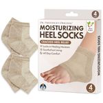 Dr. Frederick's Original Moisturizing Heel Socks for Cracked Heel Treatment - 2 Pairs - Heel Socks for Dry Cracked Feet - Cracked Heel Repair - Heal Dry Heels - Foot Care for Women & Men - Shea Butter