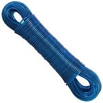 Vinsani Durable Strong Steel Washing Line Rope | 50M /164ft - Blue | Thick Heavy-Duty Laundry Clothes Line Outdoor Indoor Clothesline | Rot, Mould & Weather Resistant | Lifelong Guarantee