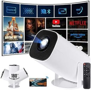 Videoprojecteur Mini Projecteur Full HD 1080P WiFi + BT5 Projecteur Video android11, Automatique de La Direction Verticale, Taille de Projection 40~150 Pouces 180° Rotation