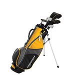 Wilson Golf Pro Staff JGI MD, Junior Club Set for Children/Young People from 8-11 Years, Body Size 127-142 cm, Left-Handed, Graphite, Including Carrybag, Yellow, WGGC91831