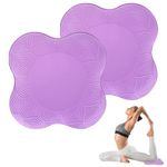 KYSUN Yoga Support Pad, 2PCS Yoga Knee Pad, Non-slip Yoga Knee Mats, Yoga Balance Kneeling Mat, Yoga Knee Pads Cushion, Sports Balance Cushion Pilates Cushion for Knees, Hands, Wrists, Elbows (Purple)