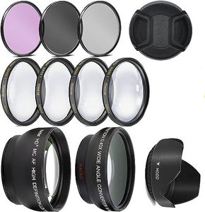 OPTURA HD 52mm Lens & Filter kit Compatible with Nikon D3200 D3000 D5300 D5000 D5200 D3300 D90 D80 D40 D40X D70