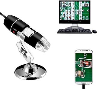 Jiusion 40 to 1000x Magnification Endoscope, 8 LED USB 2.0 Digital Microscope, Mini Camera with OTG Adapter and Metal Stand, Compatible with Mac Windows 7 8 10 11 Android Linux Chrome