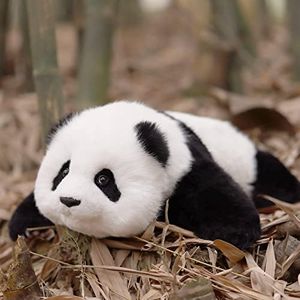 Chongker Weighted Panda Stuffed Animals, Panda Plush for Companion “MengLan”, Handmade Realistic Giant Panda Plush 4 LBS, 18" Lifelike Animals