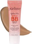purlisse Ageless Glow Serum BB Cream SPF 40 : Clean & Cruelty-Free, Full & Flawless Coverage, Hydrates with Collagen | Tan 1.4oz