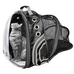 Buraq Expandable Astronaut Bubble Window Pet Carrier Backpack, Breathable Space, Stylish Secure & Ventilated Travel Bag for Cats