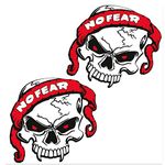 SkinoEu® 2 x Vinyl Self-Adhesive Stickers Cartoon Funny No Fear Vampire Skull Eyes Laptop iPad Car Window Auto Moto Motorcycle Helmet Bike Skate Truck Racing Tuning B 120