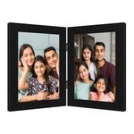 ArtX 2 Customized Photo Frames With Photo Upload, Foldable Table Top Frames, Personalised Room And Home Decor Gift, 4x6, Personalised Photo Print With Frame, Black, Set Of 1