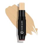 COLORS QUEEN - Fix&Blend - Matte Foundation For All Skin Type Stick|Full Coverage Foundation For Face Makeup With Natural Matte Finish|Waterproof Foundation With Inbuilt Blending Brush (01-Ivory,12G)