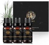 Aromatherapy Citronella Essential Oil Set for Air Freshener, 100% Pure Citronella Essential Oils for Diffuser, 3x10ml Aromatherapy Citronella Oils Set, 100% Pure Citronella Oils for Candles Making