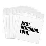 3dRose 8 x 8 x 0.25 Inches Best Neighbor Ever Gifts for Good Neighbors Fun Humorous Funny Neighborhood Humor Greeting Cards, Set of 6 (gc_151532_1)