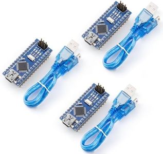 ELEGOO Pre-soldered Nano V3 Board CH340 ATmega328P, 3Pcs with USB Cable, Compatible with Arduino