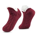 AWAVM Women Slipper Socks, Fluffy And Warm Fleece Lined Anti Slip Socks Slipper Socks for Women Men Girls Warm Socks Floor Socks for Women Soft Thick Christmas Sock