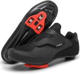 Unisex Cycling Shoes Compatible with Peloton Shoes Indoor Road Bike Riding Shoes for Men and Women Pre-Installed with Delta Cleats Clip Outdoor Pedal Black