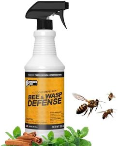 Exterminators Choice Bee and Wasp Defense - 32 oz - Works on Most Common Types of Bees and Wasps - Great for Patios, Gardens, and Yards - Non-Toxic Home Defense Bug Spray - Safe for Kids and Pets