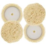 TCP Global 6" 100% Wool Hook & Loop Grip Buffing Pad for Compound Cutting & Polishing