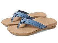 Vionic Women's Rest Aloe Toe Post Sandals- Supportive Everyday Flip Flop Sandals That Includes an Orthotic Insole and Cushioned Outsole for Arch Support,Medium Width Sizes 5-12, Blue Shadow Patent, 6 UK