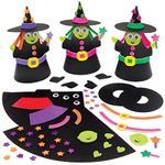 Baker Ross FX175 Build a Wicked Witch Kits - Pack of 4, Halloween Craft Kit for Kids, Foam Halloween Decorations Arts and Crafts