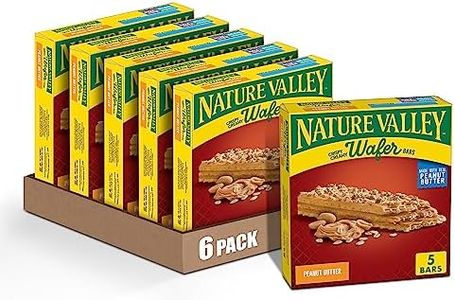 Nature Valley Crispy Creamy Wafer Bars, Peanut Butter, Snack Bars, 1.3 oz, 5 ct (Pack of 6)