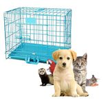 Jainsons Pet Products Heavy Duty Dog Crate Strong Metal Dog Cage (Size 18 INCH, Blue)