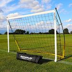 QUICKPLAY KICKSTER 6x4ft Youth Football Goal – Quick Setup Portable Football Net for Kids, Target Training & official size goal for 3v3 - Quick Setup Garden Goal for U6's - Includes Carry Bag…