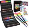 Melifluo 72 Colouring Pencils Set with Black Portable Zipper Bag. Professional Coloured Pencils Perfect for Adult and Artists Sketching, Shading and Doodling