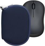 kwmobile Neoprene Case Compatible with Logitech M220 Silent / M235 / M185 - Case for Mouse Soft Pouch Carry Bag - Dark Blue
