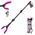 Grabber Reacher Tool, 36" Long Folding Reacher Grabber Pickup Tool for Seniors with 360° Rotating Claw + 2 Magnets, Trash Picker Upper Grabber Tool Heavy Duty