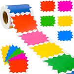 300 Pieces Yard Sale Price Stickers，2.5×3.5 Inch Garage Sale Signs Price Tag Stickers Self-Adhesive Starburst Sale Price Tags Bulletin Board Decorations for Classroom