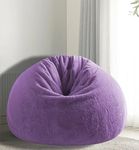 Mollismoons Bean Bag XXXL Size for Adults & Kids Fur bin Bag Luxury Bean Bag Chair (Purple, Bean Bag Without Beans Cover(Assembly Required))