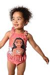 Disney Moana Two Piece Swimsuit | Swimwear for Girls/Kids | Red Frill Childrens Swimming Costume