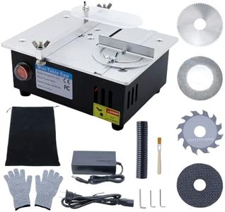 Mini Table Saw, 96W Craft Saw with 7-Speed Power, Adjustable Blade Height
