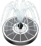Yzert Solar Fountain White Flower, 3.5W Glass Bird Bath Fountains Solar Power No Battery with 4 Fixed Rods & 7 Nozzles, Solar Fountain Pump for Bird Bath, Pool, Garden, Outdoor, Pond