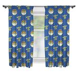 Baby Yoda Curtains | Star Wars Mandalorian Night Design | Officially Licensed Microfibre Pleated Curtains | 66" Wide x 54" Drop