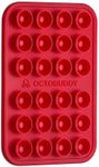 OCTOBUDDY Classic - Silicone Suction Phone Case Adhesive Mount - Hands-Free, Strong Grip Holder for Selfies & Videos - iPhone & Android Compatible - 2.25″ x 3.25″, RED