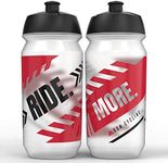 KOM Cycling Water Bottle Collection 500ml (16.9oz) Cycling Water Bottle Inspiration (6 Bottles, Ride More.)