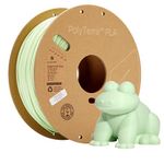 Polymaker Matte PLA Filament 1.75mm Mint, 1kg Carton Spool PLA Filament 1.75 - PolyTerra PLA 3D Printer Filament, Print with Most 3D Printers Using 3D Filament